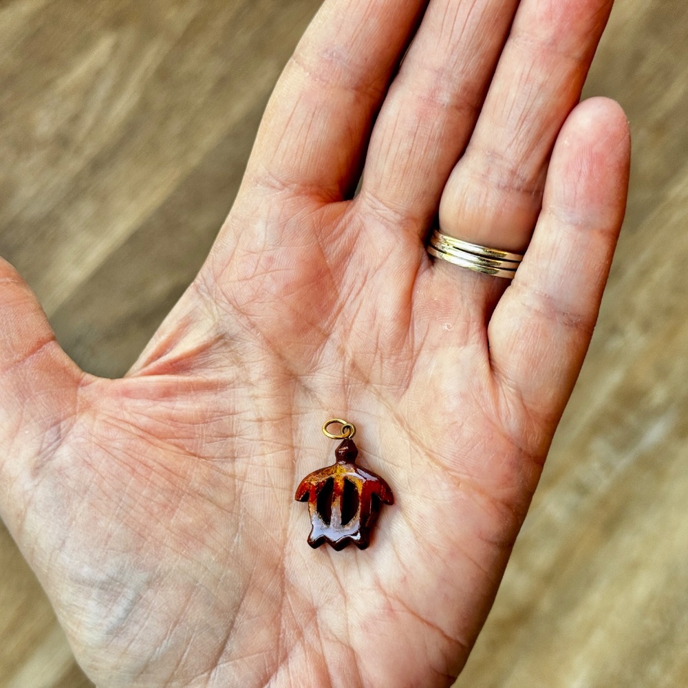 Turtle Pendant, Koa Wood, Hawaii